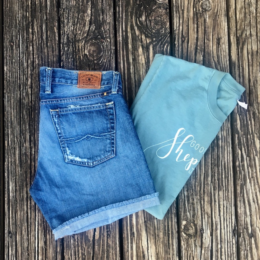 Lucky Brand Boyfriend Jean Distressed Shorts